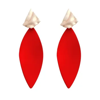 

New Fashion Exaggerated Drop Earrings for Women Geometric Metal Spray Big Flower Leaf Earrings Statement Jewelry Party