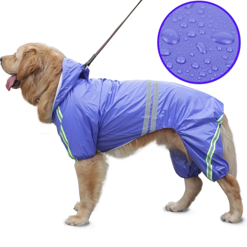 

Pet Dog Raincoat Waterproof Dogs Rain Jackets Safety Rainwear Dog Jumpsuits Poncho Clothes Raincoats For Small Medium Large Dogs