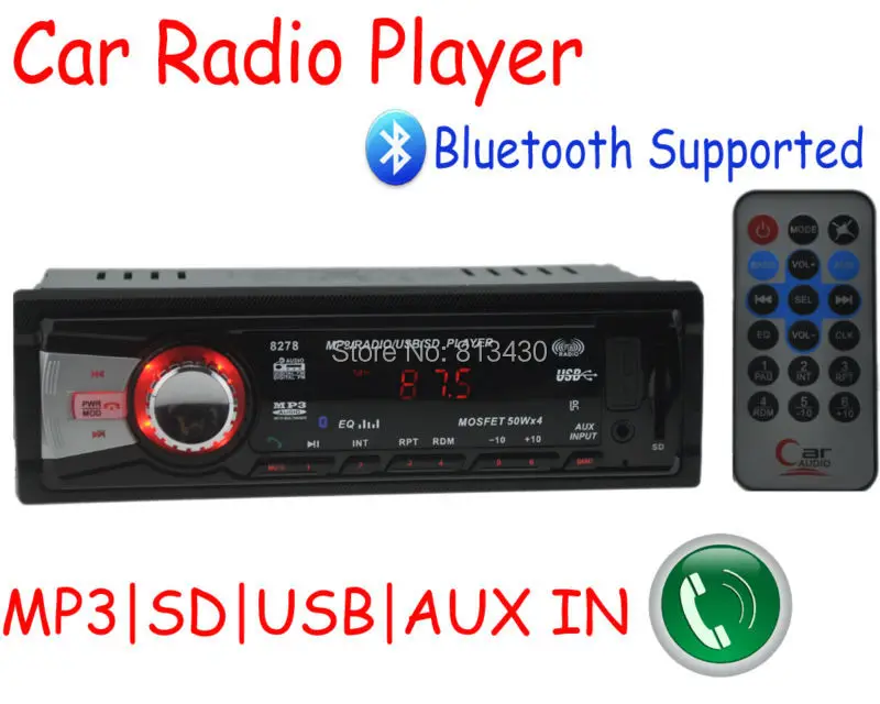 Новое поступление! автомобильные радио, стерео, 12 V mp3 плеер, автомобильный аудио, Поддержка Bluetooth/SD карты/USB Порты и разъёмы/AUX IN/телефон/1 Din в приборной панели автомобиля