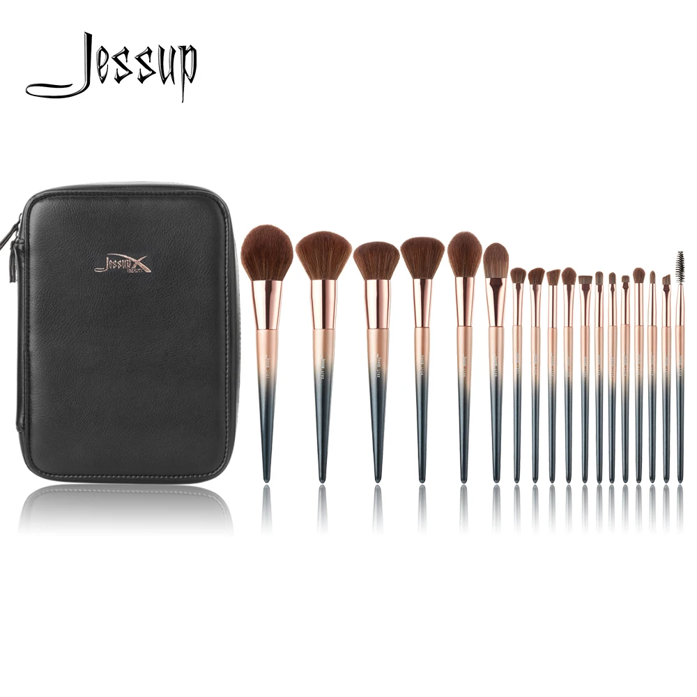 Jessup brushes New 18pcs Makeup brushes set & 1PC Cosmetic bag women Make up brush Powder Foundation Precision Pencil eyeshadow Jessup brushes New 18pcs Makeup brushes set & 1PC Cosmetic bag women Make up brush Powder Foundation Precision Pencil eyeshadow