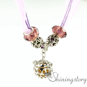 

openwork organza necklaces diffuser necklaces wholesale aromatherapy inhaler diffuser necklace wholesale natural lava stone
