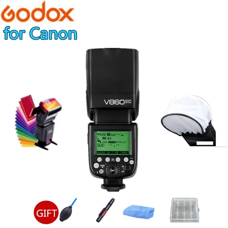 Godox Ving V860II V860II-C GN60 E-TTL HSS 1/8000 литий-ионная батарея Speedlite вспышка для камеры Canon DSLR с