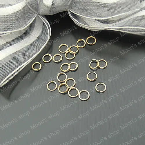 

Wholesale Gold color Diameter 4mm Thickness 0.5mm Iron Jump Rings Diy Findings Accessories 20g Roughly 850 pieces (JM3103)