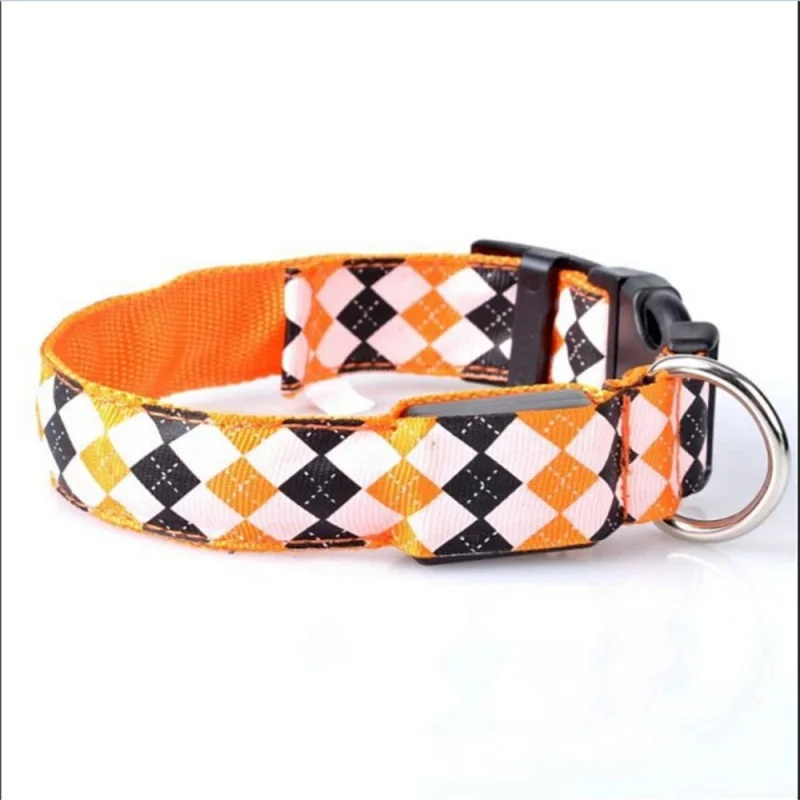 Pet Dog Collar puppy Luminous Nylon LED Dog Collars For Small Dogs