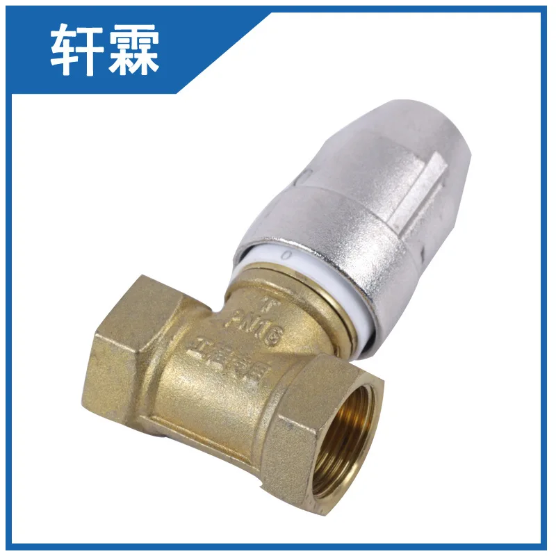 Manual control valve DN25 brass lock valve key scale water