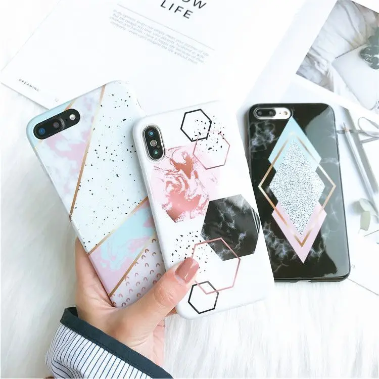 

SoCouple Marble Phone Case For iphone 7 Stone Pattern Soft TPU Cover Silicone Phone Case For iphone 6 6s 7 8 plus X Xs max XR
