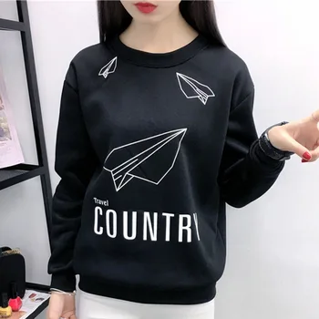 

Women O Neck Casual Hoodies Long Sleeve Harajuku Sweatshirt 2019 Women Autumn Hoodies