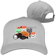 Happy Sushi family, унисекс, винтажная бейсболка, стирается, регулируемые шляпы для папы