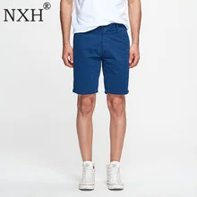 NXH летний х/б мужские шорты Slim Fit по колено высокое качество для мужчин шорты для женщин Повседневное плюс размеры низ уличная SA2603