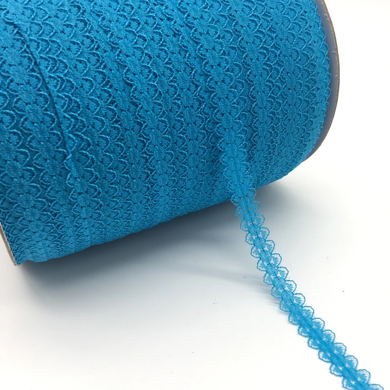 10 ярдов/партия 5/"(15 мм) кружевная лента, двусторонняя ручная работа, вышитая сетка, кружевная отделка, ткань, лента, сделай сам, швейная юбка, аксессуары - Цвет: Lake blue