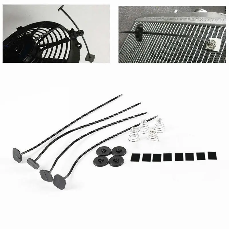 Car Electric Fan Mounting Kit Tie Rod Kit Bracket For Chevy Ford Mopar SBC BBC
