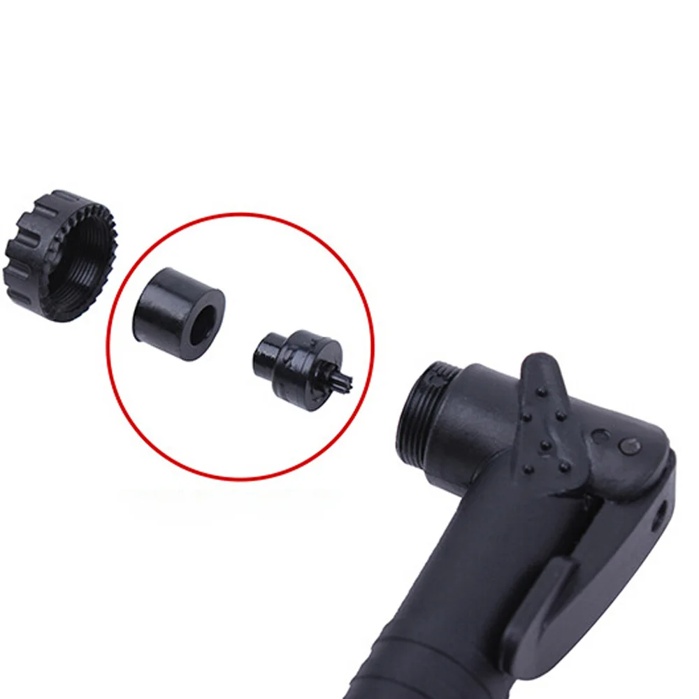 Small size Inflator Bike Bicycle Cycling Black Nylon ABS French US nozzle Conversion Air cylinder clamp Durable