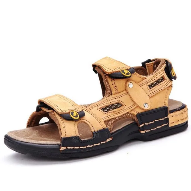 High quality Boys sandals Genuine leather Big Boy kids Beach sandals