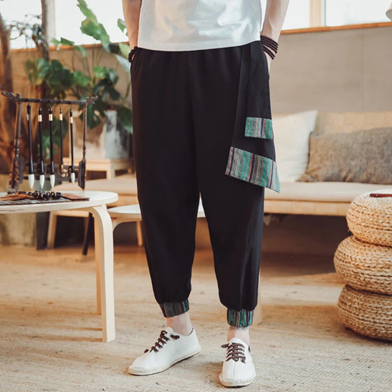 INCERUN, модные летние мужские штаны, 5XL, хлопок, длина по щиколотку, пэчворк, шаровары, хип-хоп, мешковатые, свободные, для фитнеса, джоггеры, панталоны