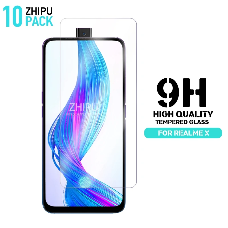 Закаленное стекло для экрана Realme X 10 шт. 2.5D 9H Премиум RMX1901 защитная пленка 6 53