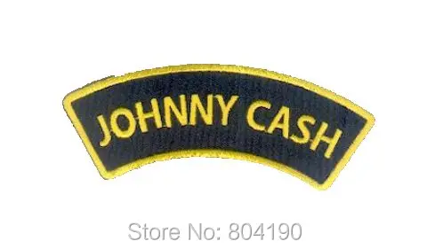 

JOHNNY CASH J. R. Cash Music Band Iron On/Sew On Patch Tshirt TRANSFER MOTIF APPLIQUE Rock Punk Badge clothing