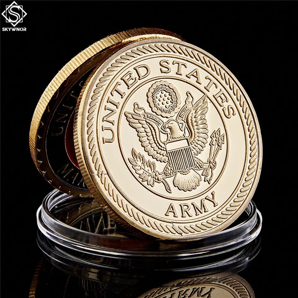 Соединенные Штаты Кричащие Орлы армии 101-й дивизии ВДВ позолоченная сувенирная коллекция монет