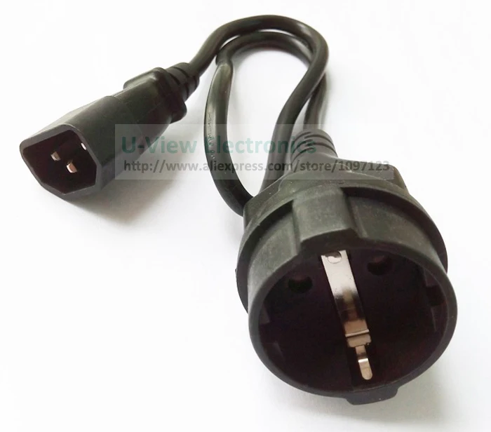 Adaptador UPS PDU ZBLZGP - IEC A 3X Schuko, 30cm, Negro