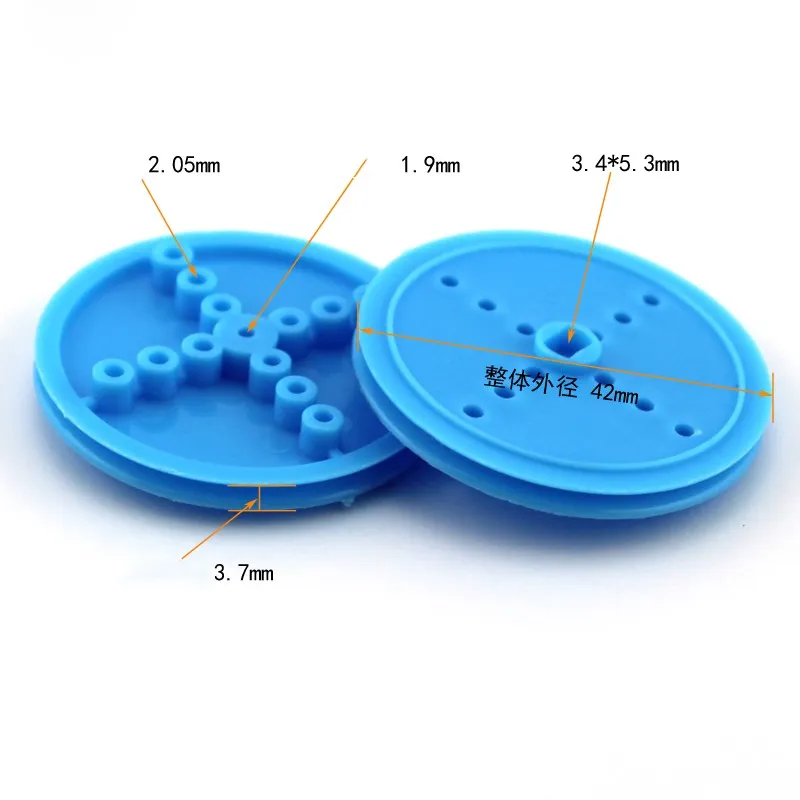 

2*42mm pulley D hole pulley TT motor wheel DIY belt drive small wheel plastic drive wheel