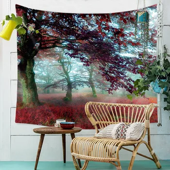 

DeMissir Forest Scenery Tapestry Plant Printed Tree Wall Hanging Carpet Home Decor