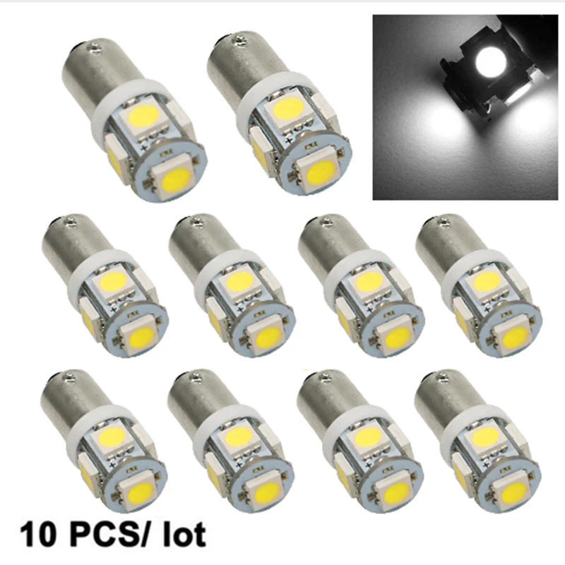 10x T11 BA9S 5050 5-SMD LED White Light Bulb Car light Source 12V Lamp T4W 3886X H6W 363 | Автомобили и мотоциклы