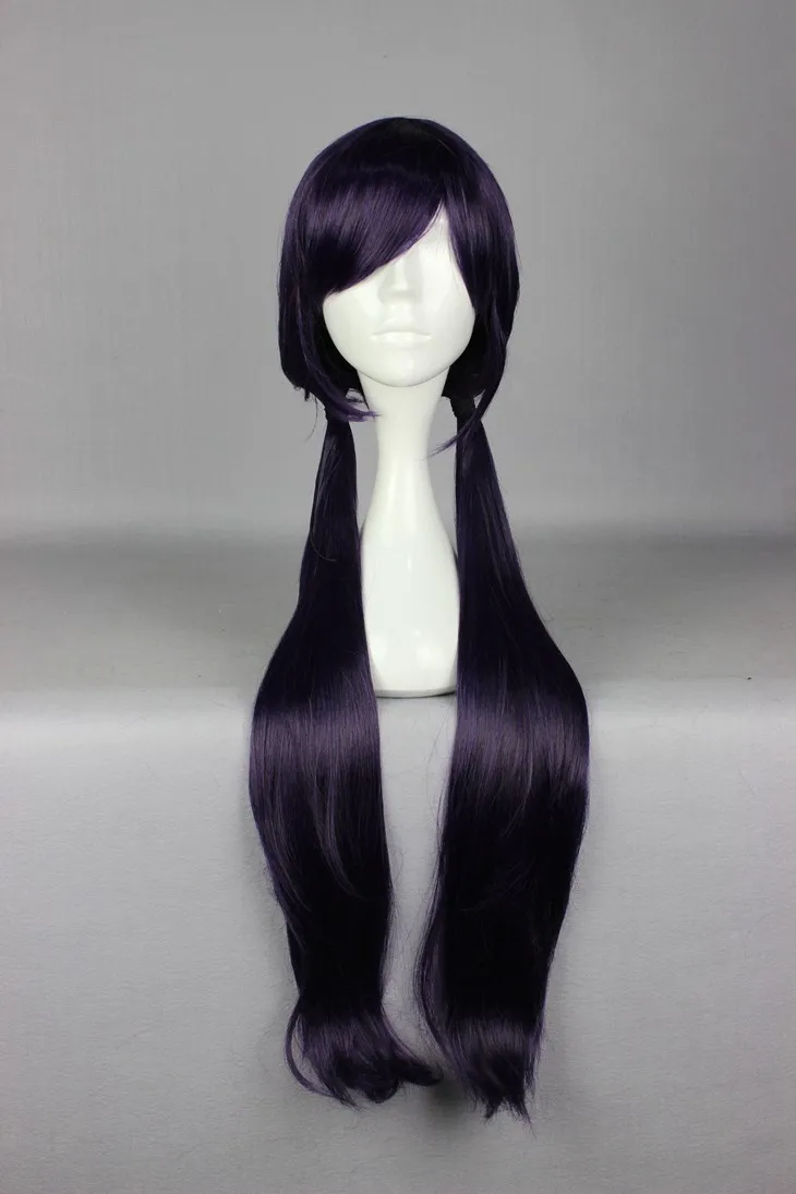 MCOSER 85 см Синтетический темно фиолетовый цвет стиль прямые нескольких волос Косплей вечерние парик Высокая температура волокна WIG-560C