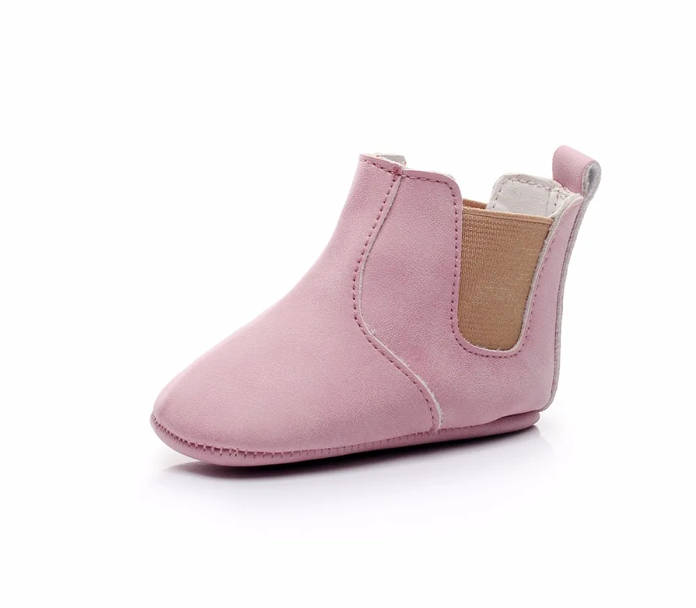 Toddler Baby Boy Girl Shoes 0-24M Infant First Walkers Moccasins Soft PU Ankle Boots Newborn Footwear Bebe Crib Shoes - 4