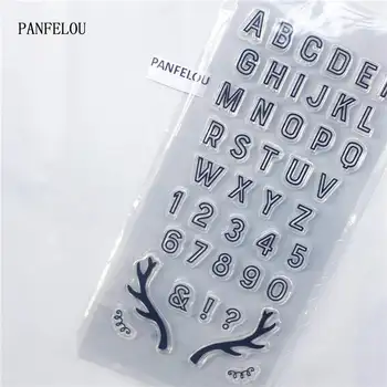 

PANFELOU 18x8cm alphanumeric Transparent Clear Silicone Stamp/Seal DIY scrapbooking/photo album Decorative clear stamp sheets