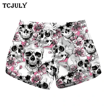 

TCJULY Wholesale Fashion Print Beach Shorts For Women Drawstring Loose Casual Short Pants Breathable Summer Shorts With Pockets