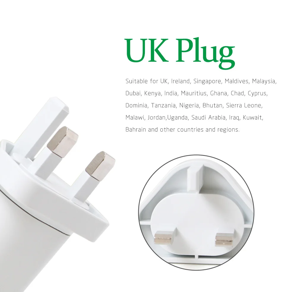 Dual usb Interface UK Adapter 5V 2.4A Charger Travel Power Plug Converter Plug 3 Pin Socket UK Ireland Singapore Maldives Dubai (4)
