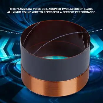 

VBESTLIFE 1Pcs 75.5mm Core Bass Voice Coil Black Aluminum Sound Air Outlet Hole For 10 -18 inch Subwoofer Speaker