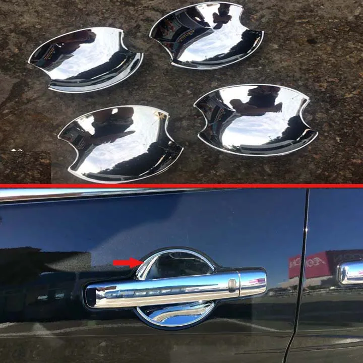 Comprar Para NISSAN SERENA C25 C26 C27 2005 2019 ABS manija de puerta cromada cubierta de tazón taza Ajuste de cavidad insertar captura moldura guarniz