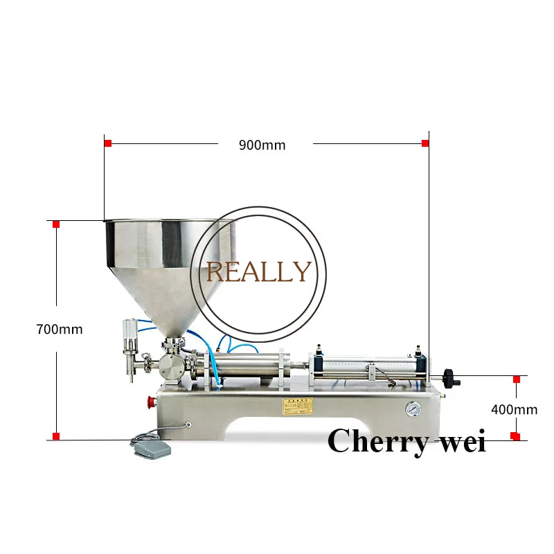 

Free Shipping shampoo lotion cream yoghourt honey juice sauce jam gel filler paste filling machine, pneumatic piston filler