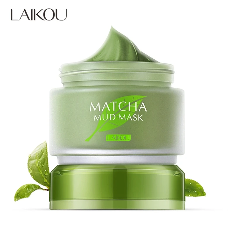 

Matcha Mud Facial Mask Cream Deep Cleaning Oil-Control Moisturizing Blackhead Remover Acne Treatment Pore Cleanser Mud