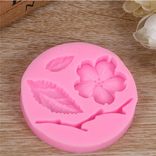Food-grade 3D Silicone Peach Blossom Fondant Cake Mold DIY Chocolate Candy Jelly Pudding Soap Decorating bake Tool | Дом и сад