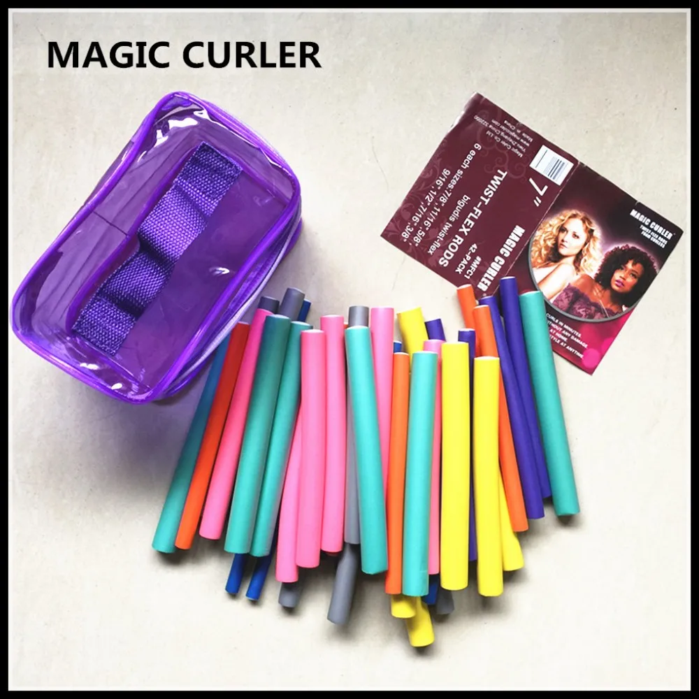 2018 hot hair curlers rollers magic curler Hair Twist bendy Flex Rods 42 PACK Beauty Curly Spiral Twist Curl Curlers Rollers Set 2018 hot hair curlers rollers magic curler Hair Twist bendy Flex Rods 42 PACK Beauty Curly Spiral Twist Curl Curlers Rollers Set