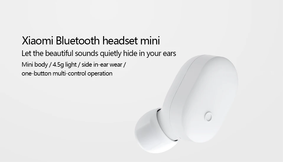 Xiaomi Mini одиночные Bluetooth 4,1 наушники невидимые беспроводные наушники CVC6.0 шумоподавляющие наушники с микрофоном для iPhone