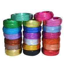 Fio de alumínio banhado redondo de 10 metros/rolo de 1mm, fio de floricultura para contas de jóias, achados de material trançado 20 cores