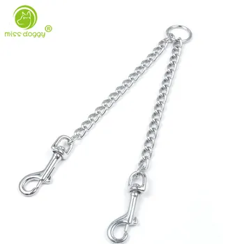 

Metal Chain for Dogs Heavy Duty Double Clip Pet Dog Lead Chain 2 Dogs Leash Coupler for Walking Hiking and Training