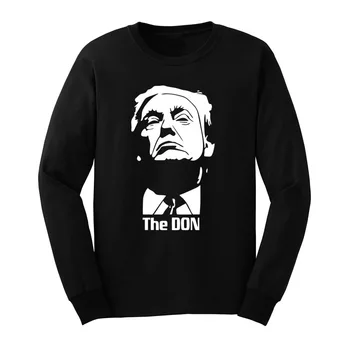 

Mens Donald Trump Godfather The Don Cool Long Sleeve T-Shirts Casual Men Tee