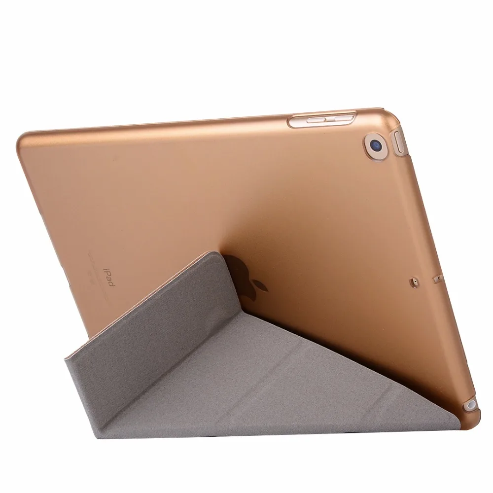 Умный чехол для iPad Mini4 Ультратонкий из искусственной кожи + прозрачный накладка
