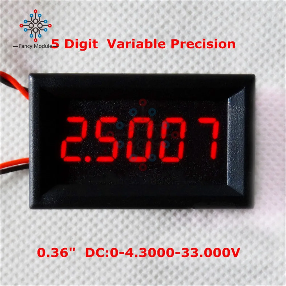 Red 5 Digit DC 0-4.3000-33.000V Precision Digital Voltmeter Voltage Metre Panel 