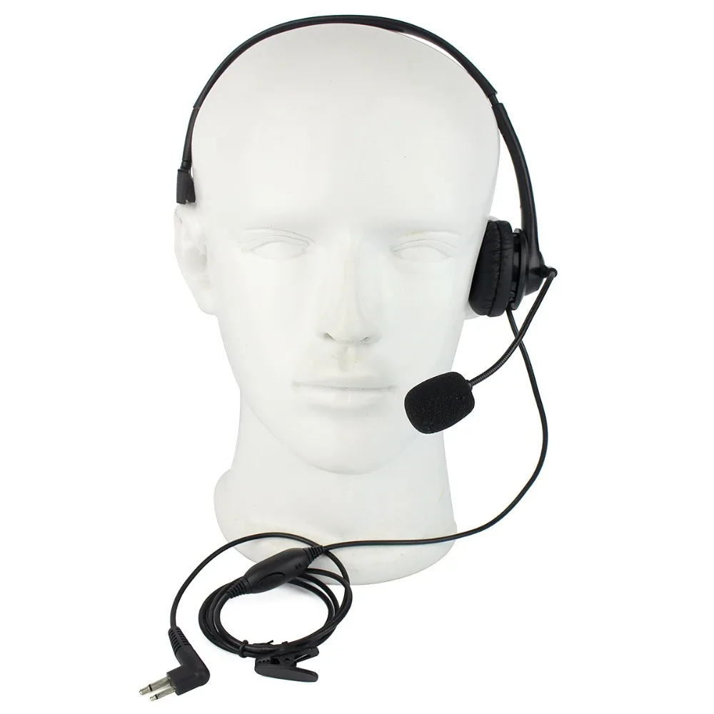 Черный 2 Pin PTT микрофон наушники гарнитура для Motorola GP 300/88/2000 PRO1150 SLS 1110 Ham Радио Walkie