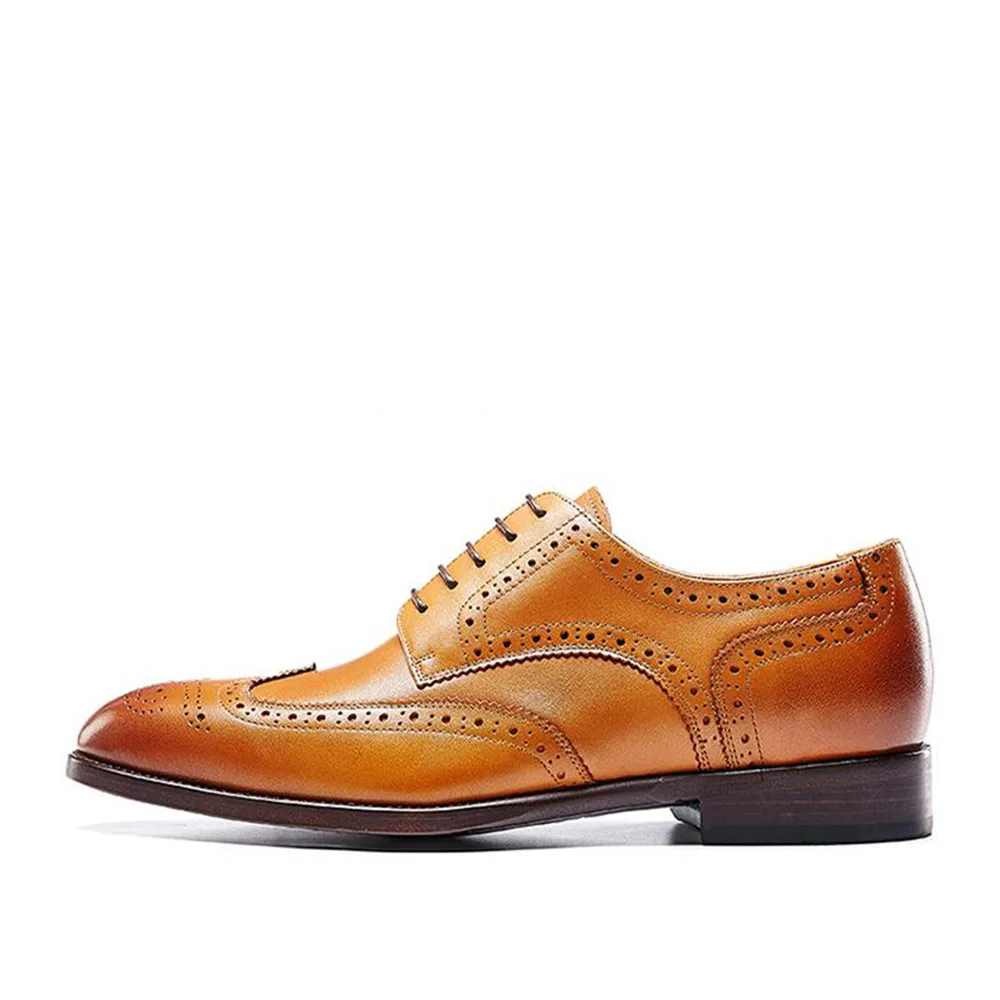 Cuero De Genuino Zapatos Trabajo Goodyear Mano A Completo s89501 Hombres Hechos s89501 Brogue Plana A Welted Patina s89501 Italianos Tallado Para Sipriks S89501 Oficina czqPnwCvRw