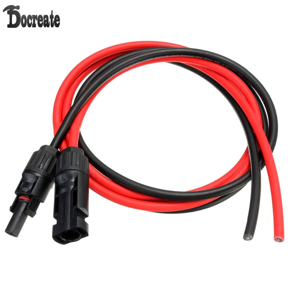 

3.5 FT Black MC4 10AWG MC4 Solar Stripping Cable Connector Male Female Plug