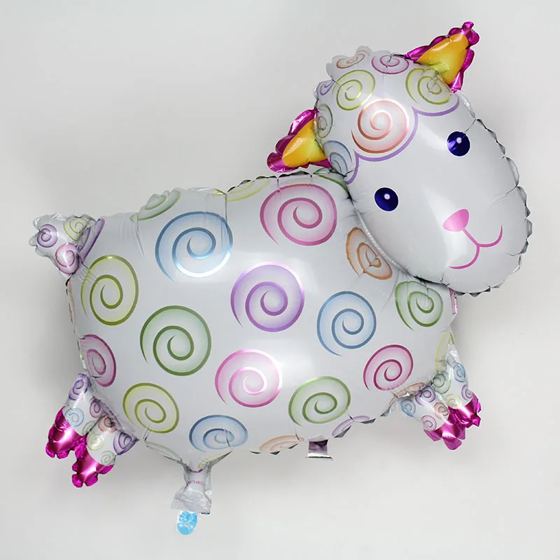 KAMMIZAD 1 шт. воздушные шарики в виде животных, зебры, оленя, обезьяны, коровы, фермы, вечерние воздушные шары из фольги, воздушные шары, 1 предметы для украшения дня рождения - Цвет: 16inch Sheep