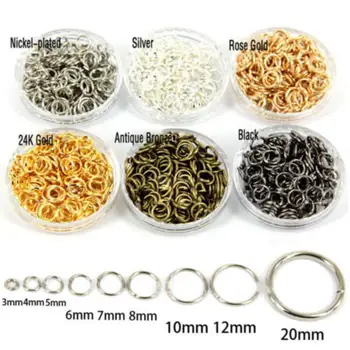 

Vintage Metal Open Jump Ring Shellhard Split Link Loops Making Connector Anillos For Jewelry Findings DIY Parts