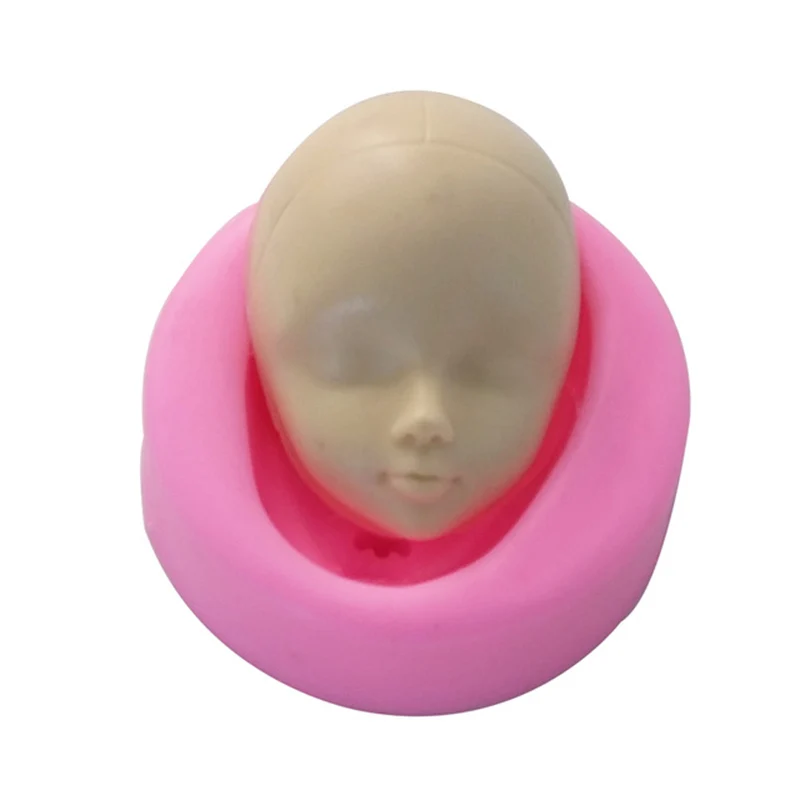 3D Women Girl Face Silicone Mold Fondant Wedding Cake Decorating Tools