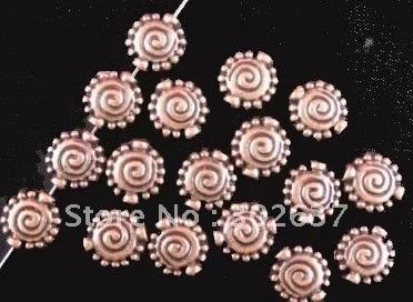 

210Pcs Antiqued copper spiral round spacers beads A897C