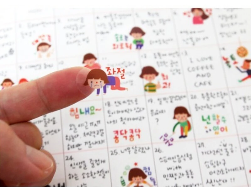 PVC Paper Stickers Letter Girl Pattern Memo Pads DIY Cartoon Stickers For Kids Toys Gift Scrapbooking Stationery